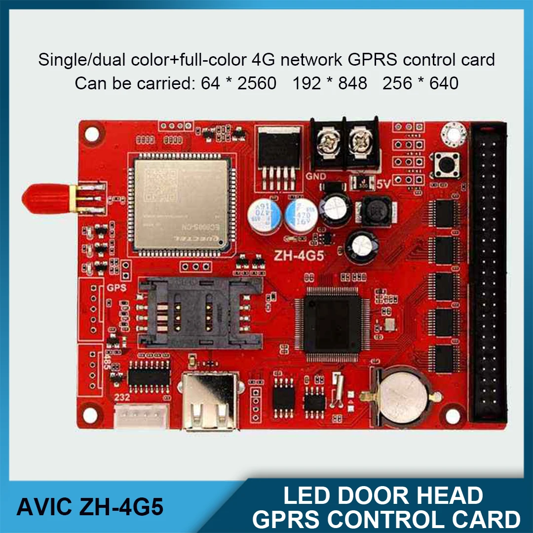 GPRS Control Card ZH-4G5 LED Single And Dual-Color Control Cards Support Wireless Control Via Mobile Phone Replace G3L G4L