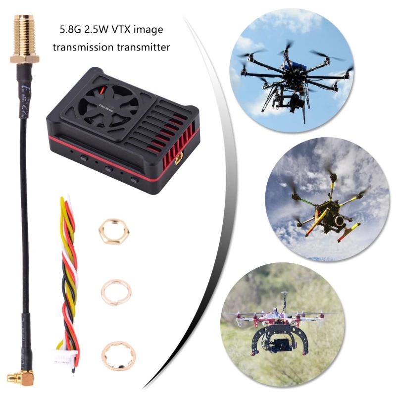 DX62 Drones Racing Flight Essential Powerful 5.8G 2.5W VTX Video Transmitter Suitable for Clear Video Feed Aerial Photography