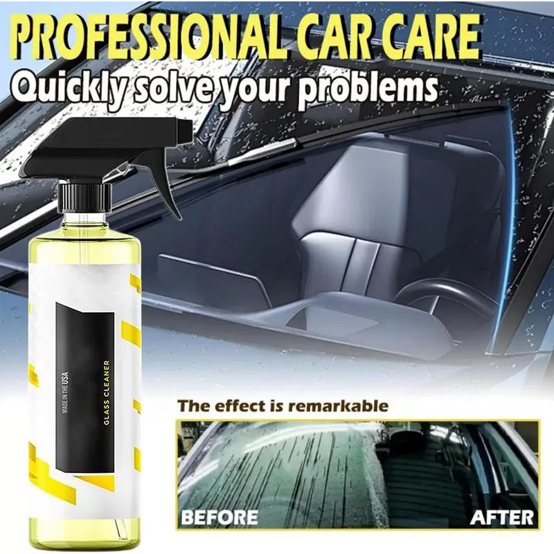 Clear Glass Automotive Cleaner Car Windshield Glass Coating Spray Auto Windshield Polishing Cleaner For Car Rvs Boats Home