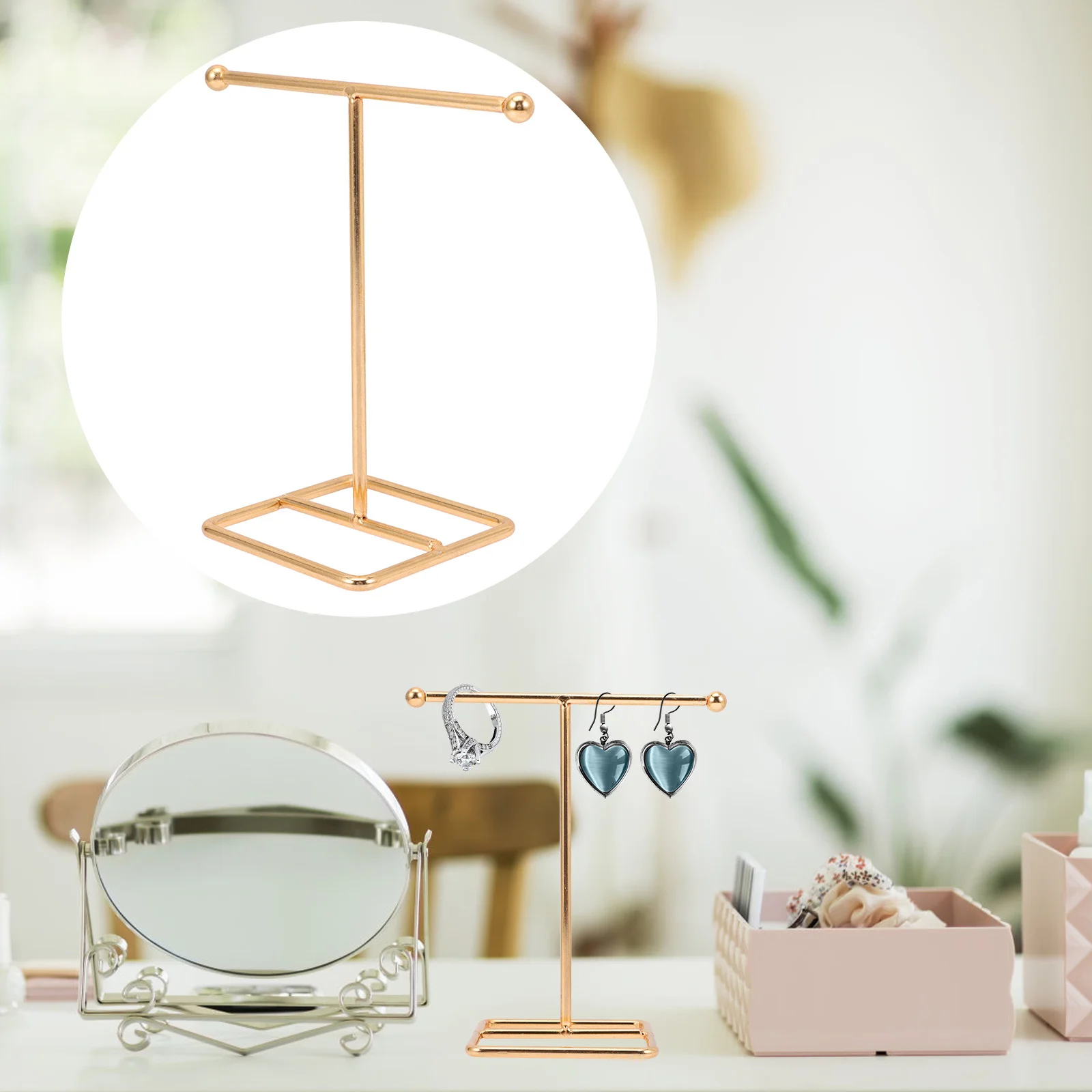 

Железный художественный органайзер для ювелирных изделий, стойка для сережек, подставка для ожерелья, держатель для браслета, экономия места, дисплей для ювелирных изделий, подходит для дома