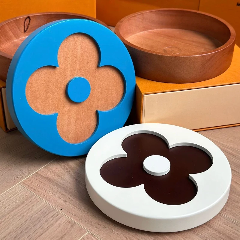 Four-leaf clover round box storage jewelry box miscellaneous storage box desktop decoration home storage daily necessities