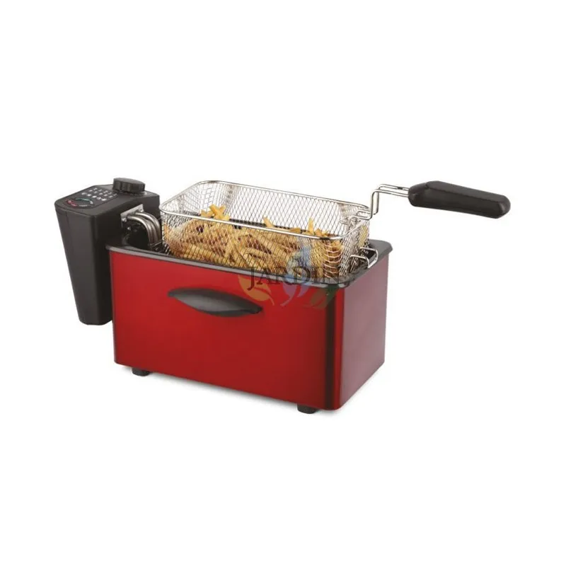 Red design electric fryer 2000W 3.5 litres