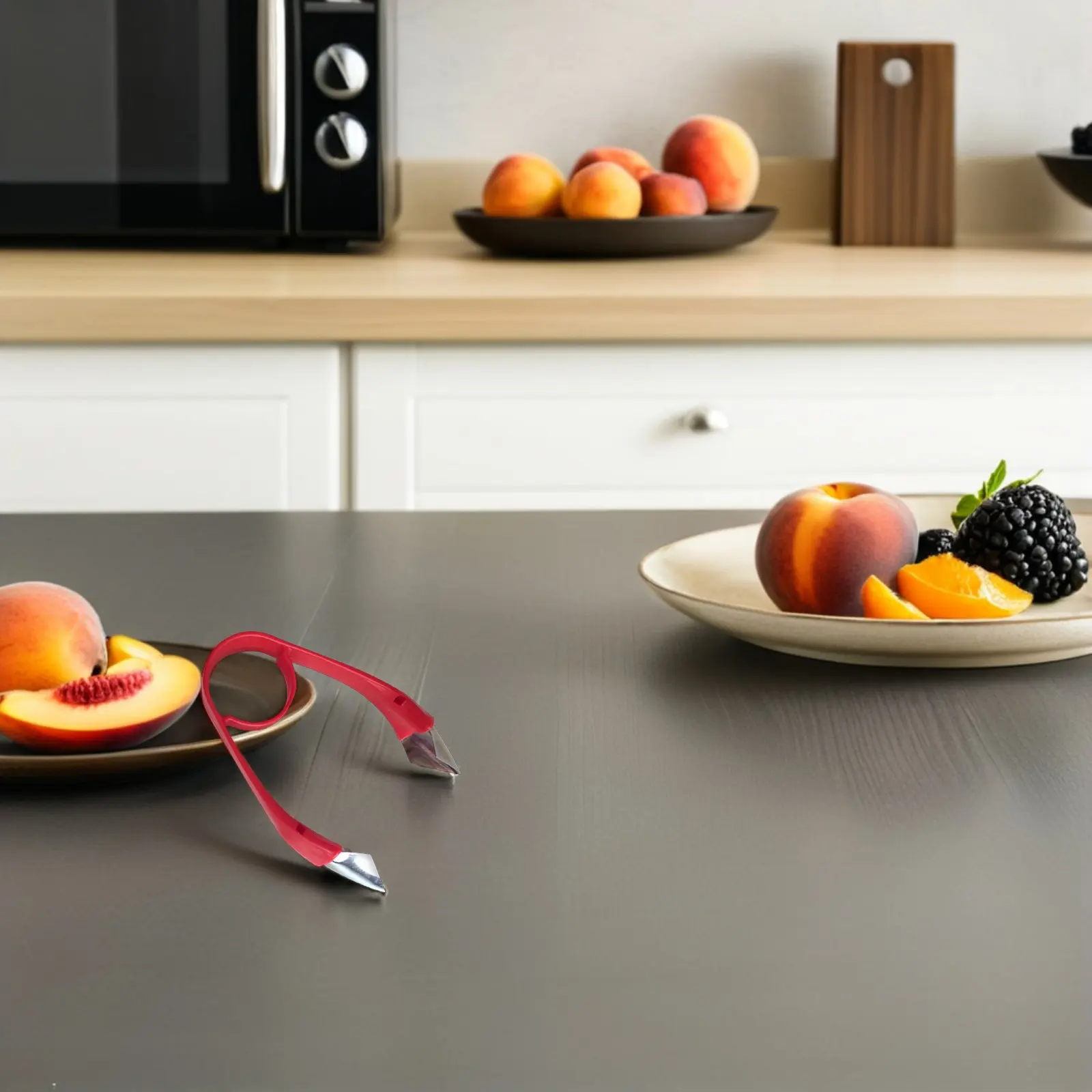 Stainless Steel Strawberry Stem Remover Bright Red Huller Kitchen Tool Tomato Core Remover Precision Fruit Corer view 2