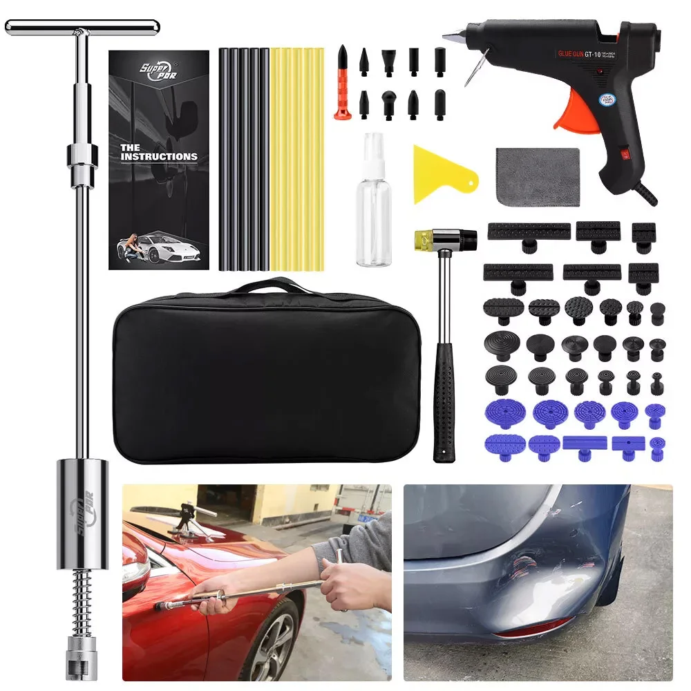 

Набор инструментов для удаления вмятин без покраски автомобиля PDR, набор инструментов для ремонта вмятин на 61 шт., доставка из США