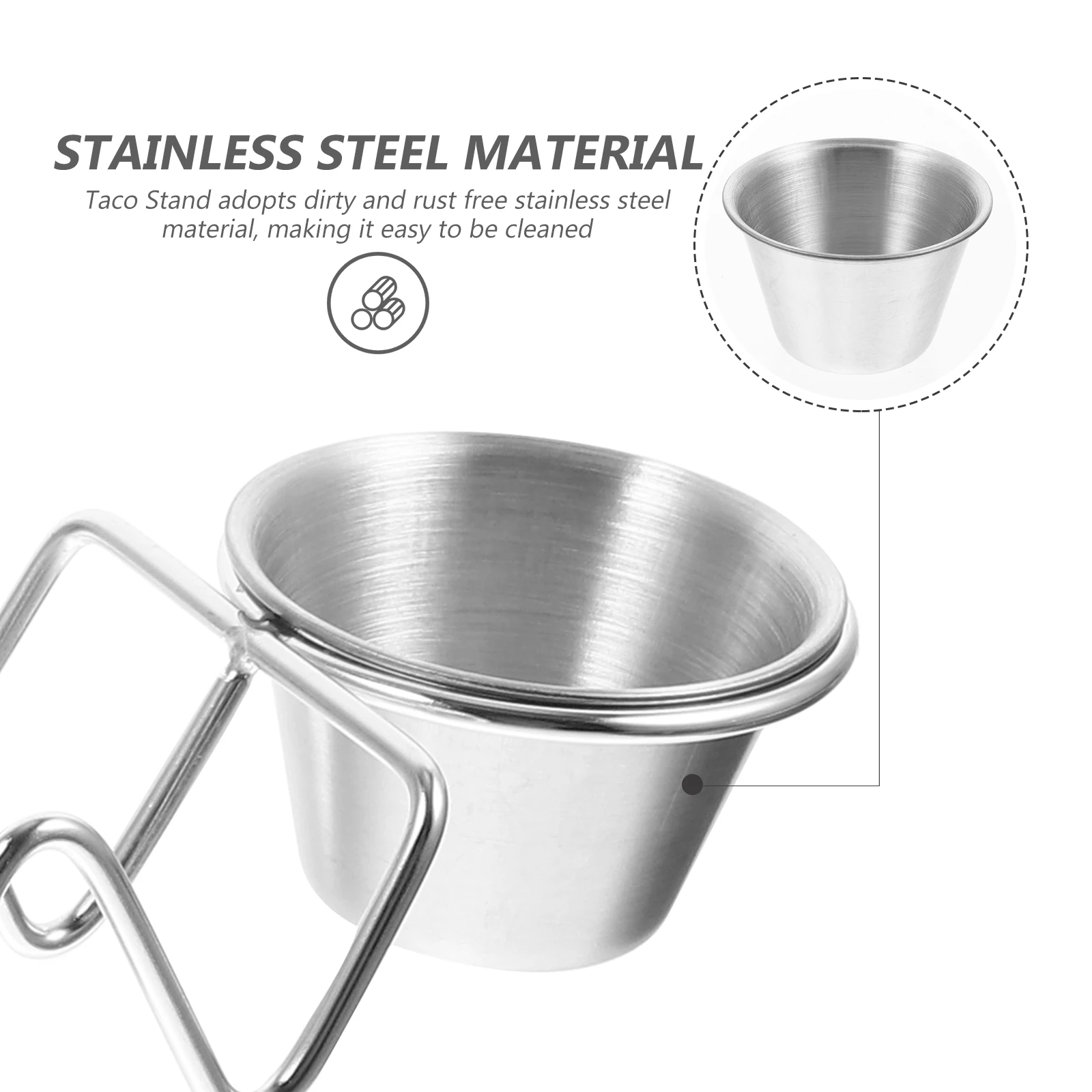 

1pcs Taco Holder Stainless Steel Burrito Rack Metal Pancake Stand Baked Cookie Sheet Stacked Rack Kitchen Utensil Tool