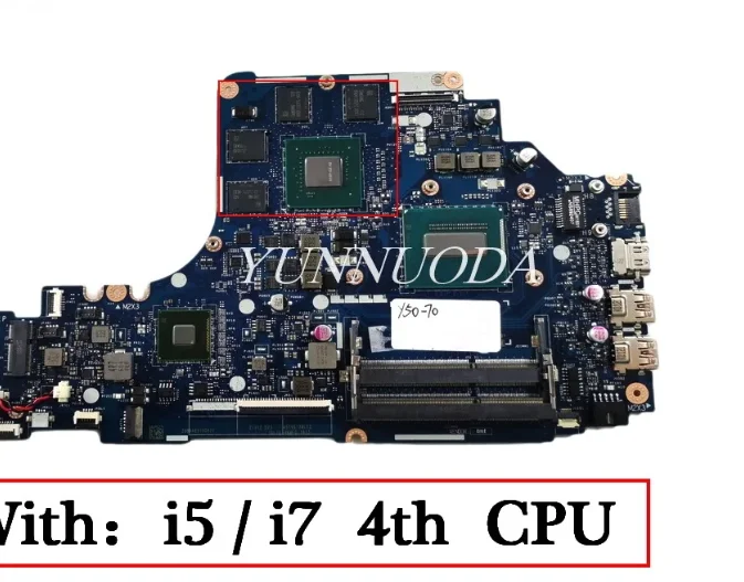 LA-B111P For  Lenovo Y50-70 Y50 Laptop Motherboard. With I5 i7 4th CPU GTX860 GTX960 GPU ZIVY2  DDR3 Teste 100% view 5