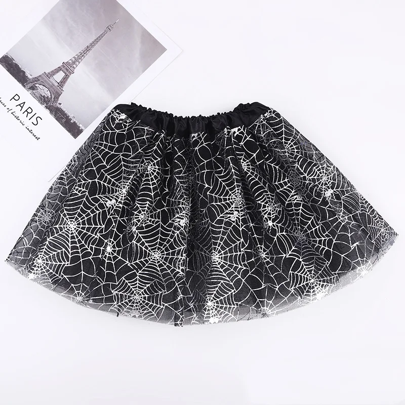 New Children\'s Yarn Skirt Halloween Spider Web Yarn Tutu Skirt Children\'s Skirt Princess Skirt Children\'s Ballet Skirt