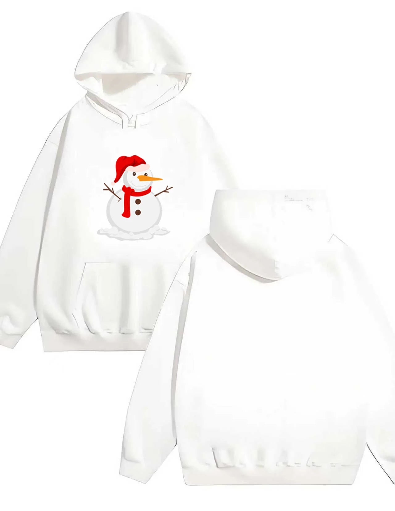 

Новая мужская и женская модная свободная толстовка с капюшоном объемом 330 г. с принтами в рождественском стиле.