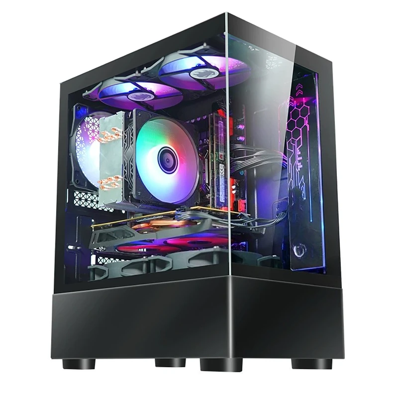 Desktop computer host full set of RTX4070 high-end gaming computer, desktop computer, home stock trading office e-sports