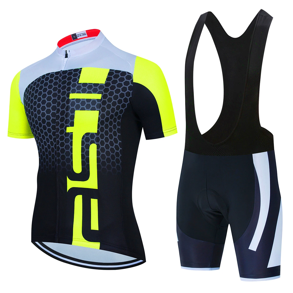 Cycling Jersey Set Summer Ropa Ciclismo Men's Bicycle Cycling Clothing Yellow and black Mountain Bike Jersey Sportswear Suit