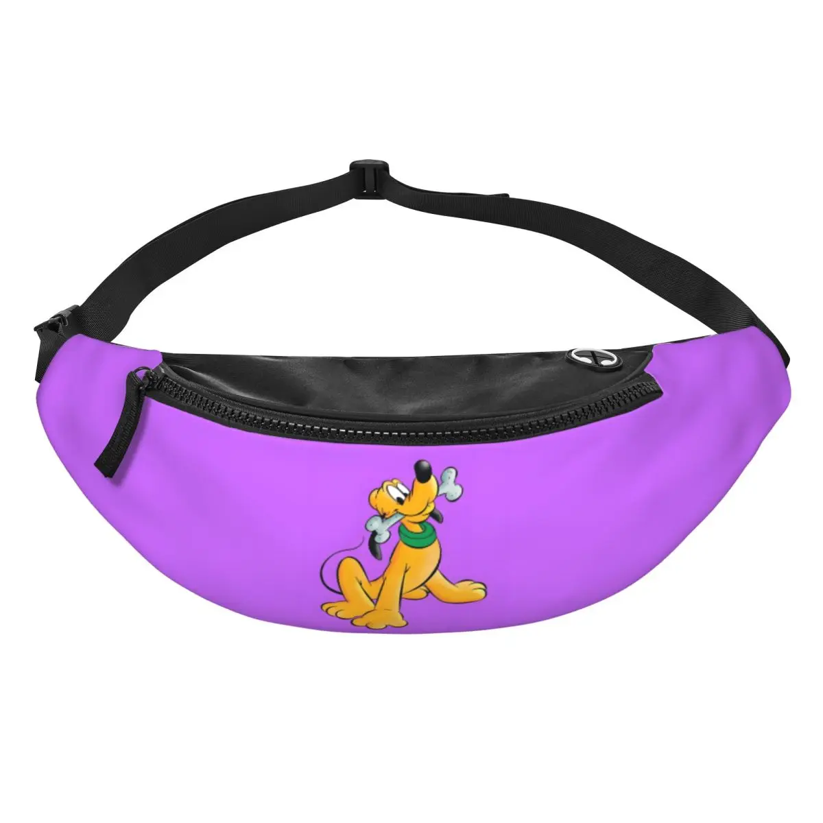 

Custom P-Pluto Cartoon Fanny Pack Men Women Crossbody Waist Bag for Travel Cycling Phone Money Pouch