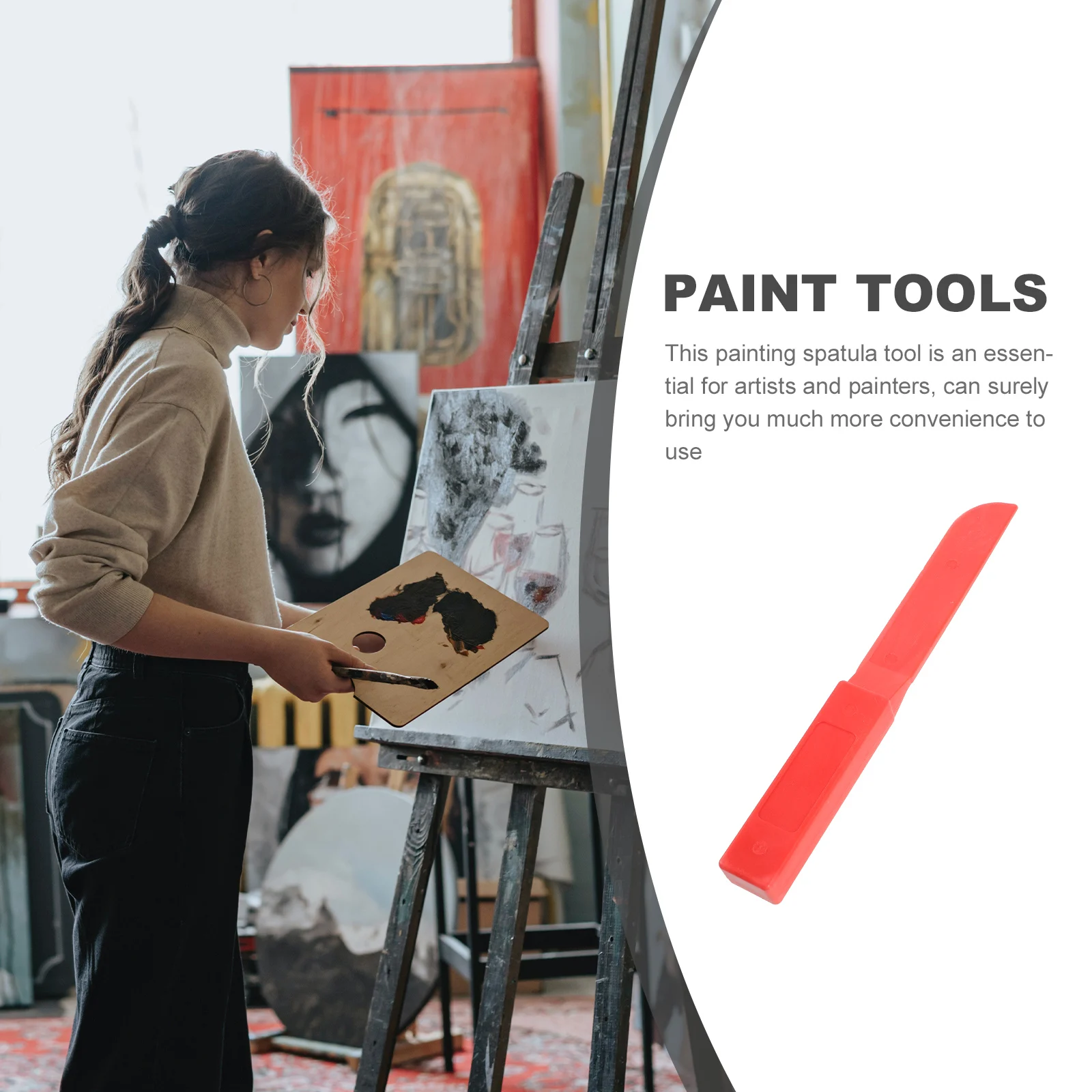 

Professional Grade Plastic Painting Scraper for Oil Paint and Clay Work Excellent Hand Feel Spatula Tool for Easy Mixing and