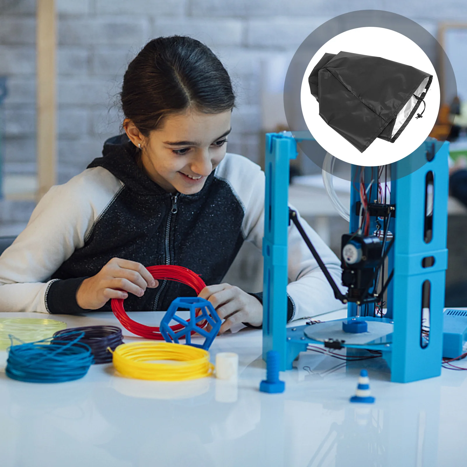 

Dust for Resin Oxford Cloth Printer Protective Enclosure Breathable Waterproof Easy Clean 3D Printer Protective