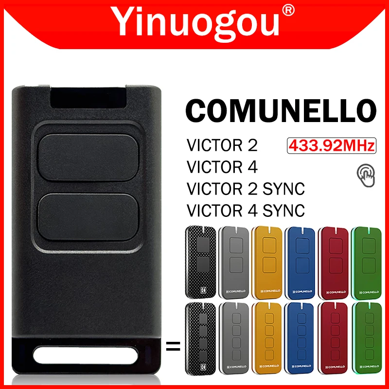 COMUNELLO VICTOR 2 4 SYNC Garage Door Remote Control 433.92MHz Rolling Code Programming Receiver Garage Door Opener Transmitter