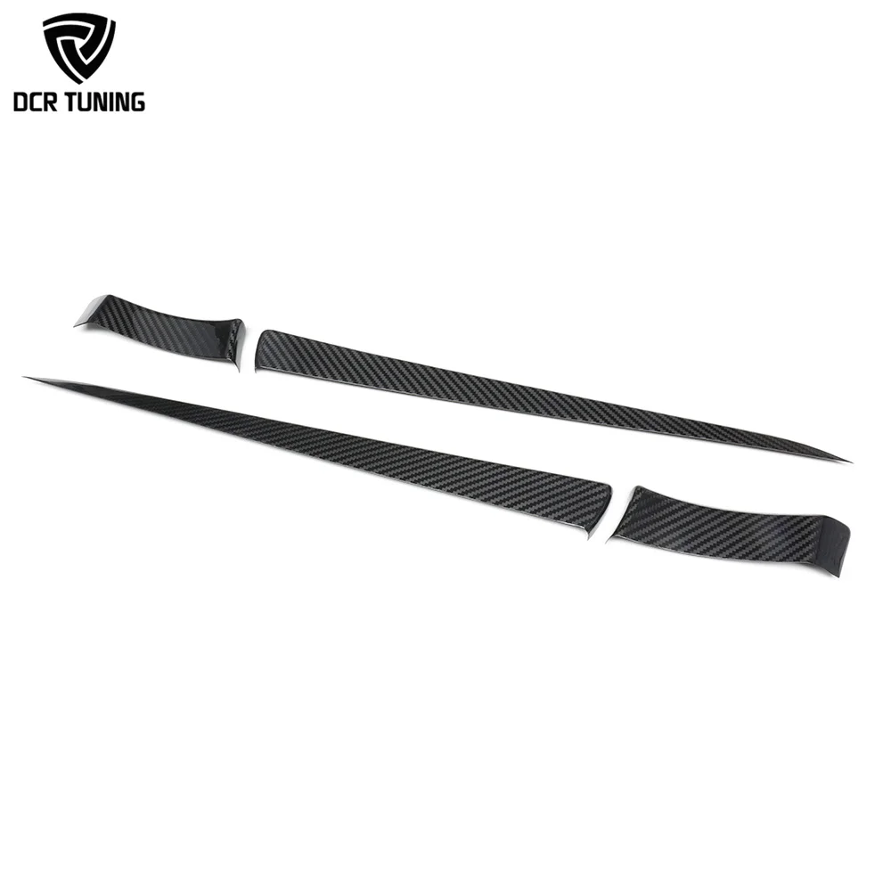 for Tesla 2022+ 6 PCS/SET Model S REAL Carbon Fiber Interior Kits Glossy Finish Steel Mold Hot Pressed