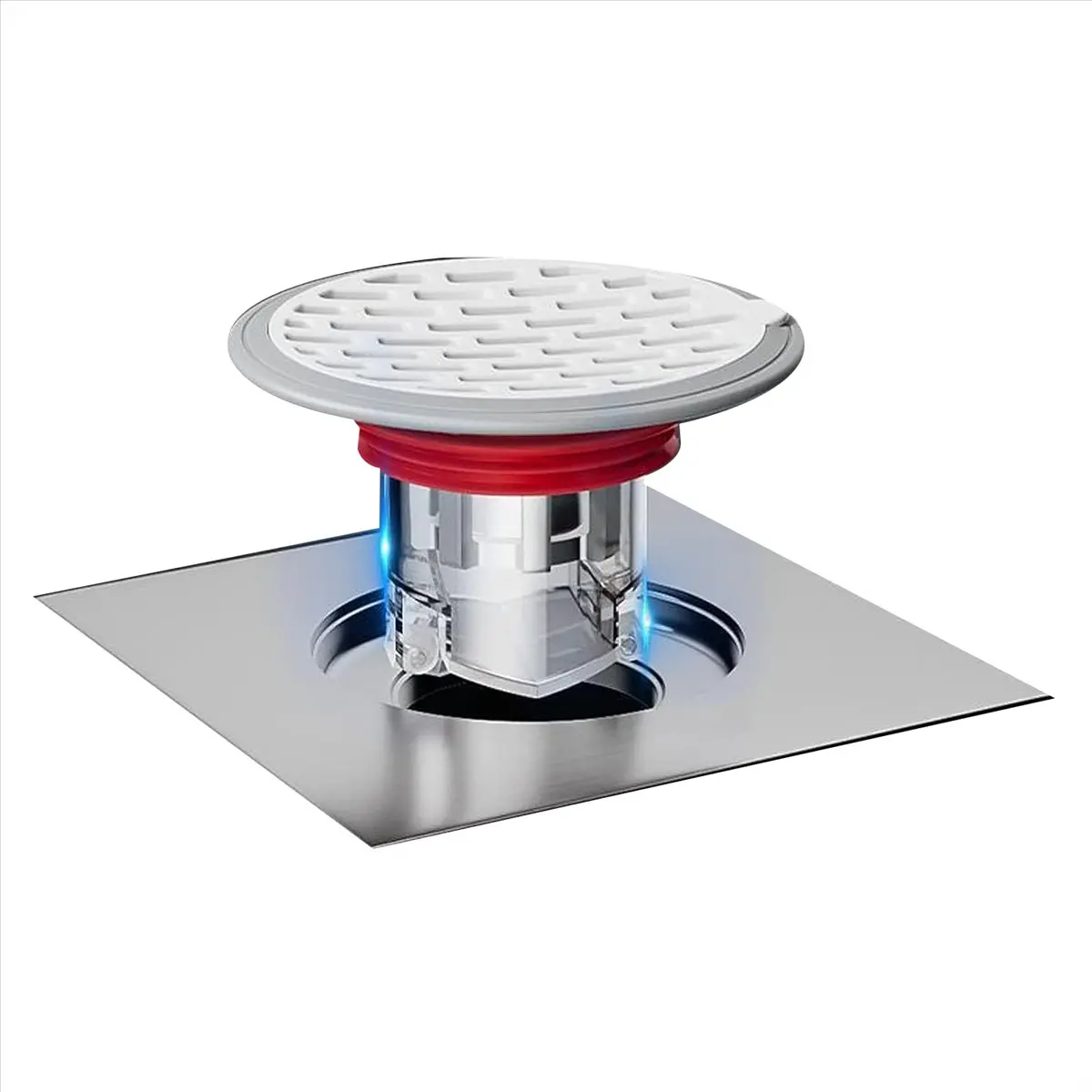 A20I Shower Floor Drain Backflow Preventer-One Way Valve, Sewer Anti-Odor Cover (Installation : 32-75mm/ 1.26-2.95 In)