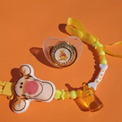 Disney personagem engraçado tigger plush lollipop tetine clipe titular novo bebê meninos e meninas aniversário presente de segurança material nippler