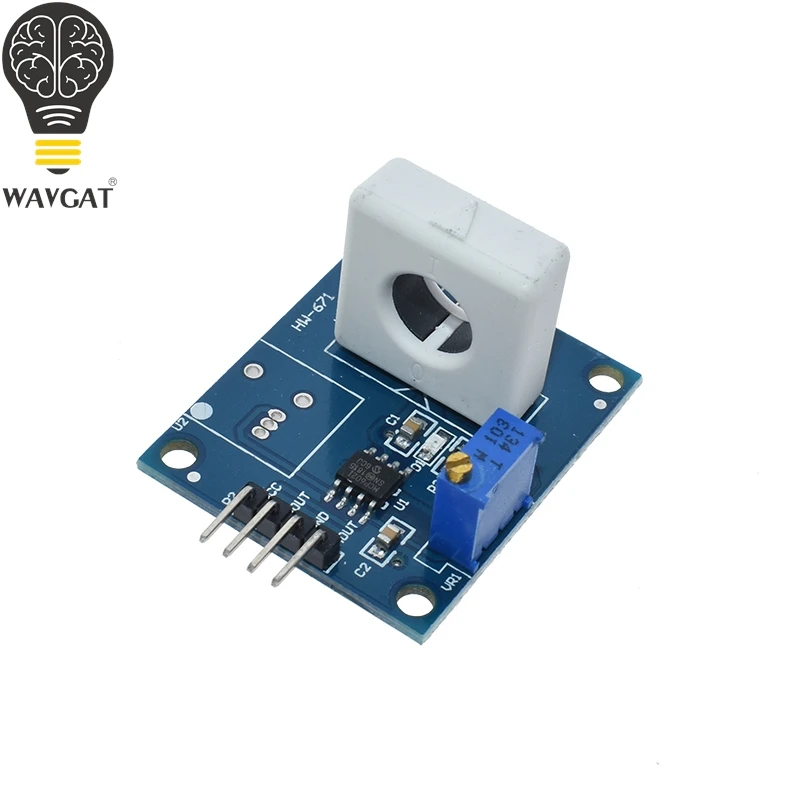 WAVGAT DC 5V WCS1800 Hall Current Detection Sensor Module 35A Precise With Overcurrent Signal Lamp