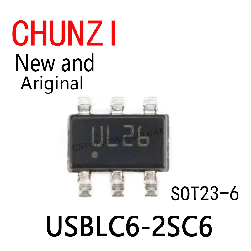 10PCS Neue und Original SOT23-6 USBLC6 UL26 IC USBLC6-2SC6