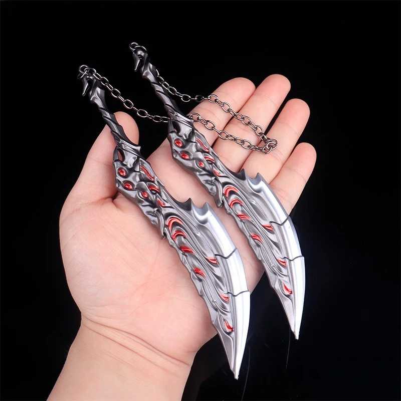 Valorant – modèle d'armes à Double Slash, périphérique de jeu, affichage de bureau de haute qualité, Collection d'ornements, cadeau d'anniversaire pour fille et garçon