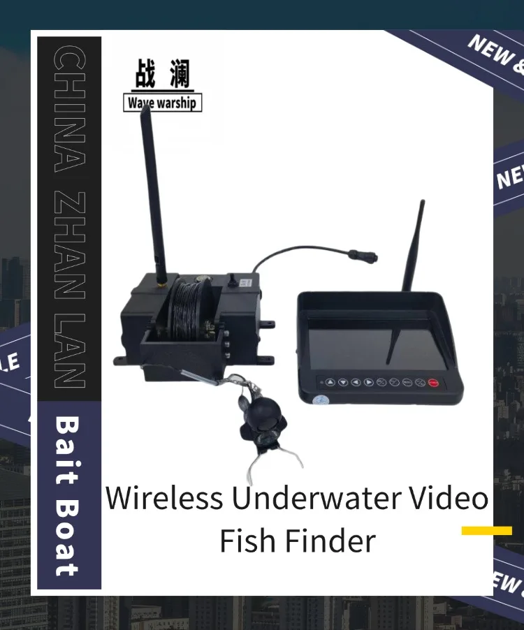 Wireless Video Fish Finder 1080P Underwater View 30M Cable7 Real-time Display 5.8G 500M Wireless Range