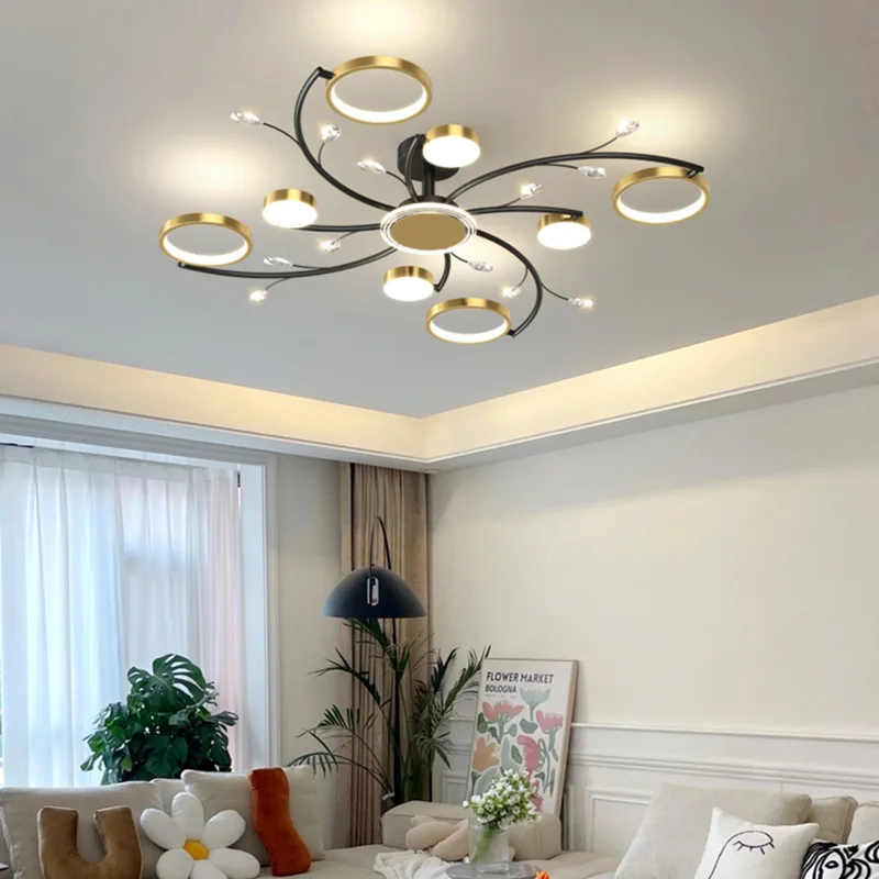 Nordic LED Ceiling Chandelier For Living Room Bedroom Kitchen Dining Room Ceiling Light Lustre Indoor Lighting