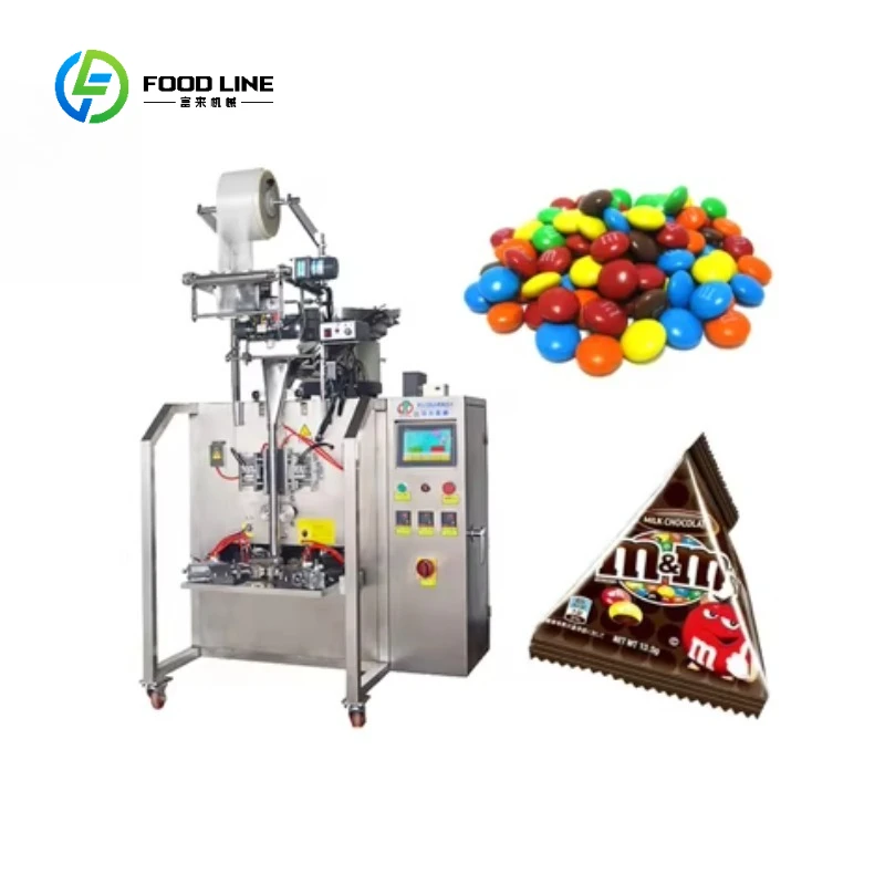 Automatic Packaging Triangle Bag Peanut Chocolate Bean Candy Triangular Bag Packing Machine food packaging sealing machine Custo