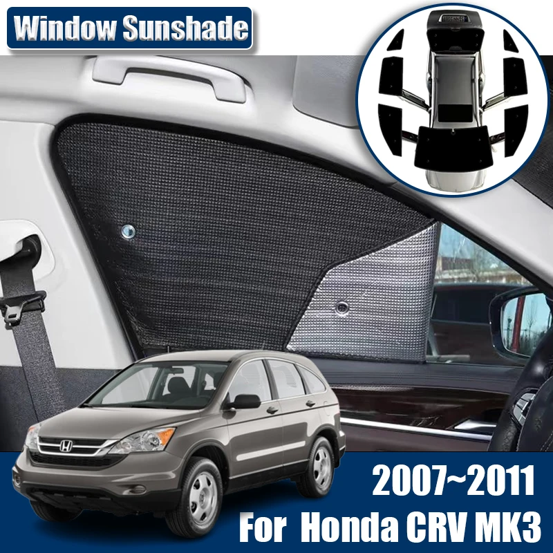 Car Sun Visors For Honda CR V CR-V CRV 2007~2011 Accessories Full Coverage Sunshades Windshield Sun Blinds Covers Auto Interior