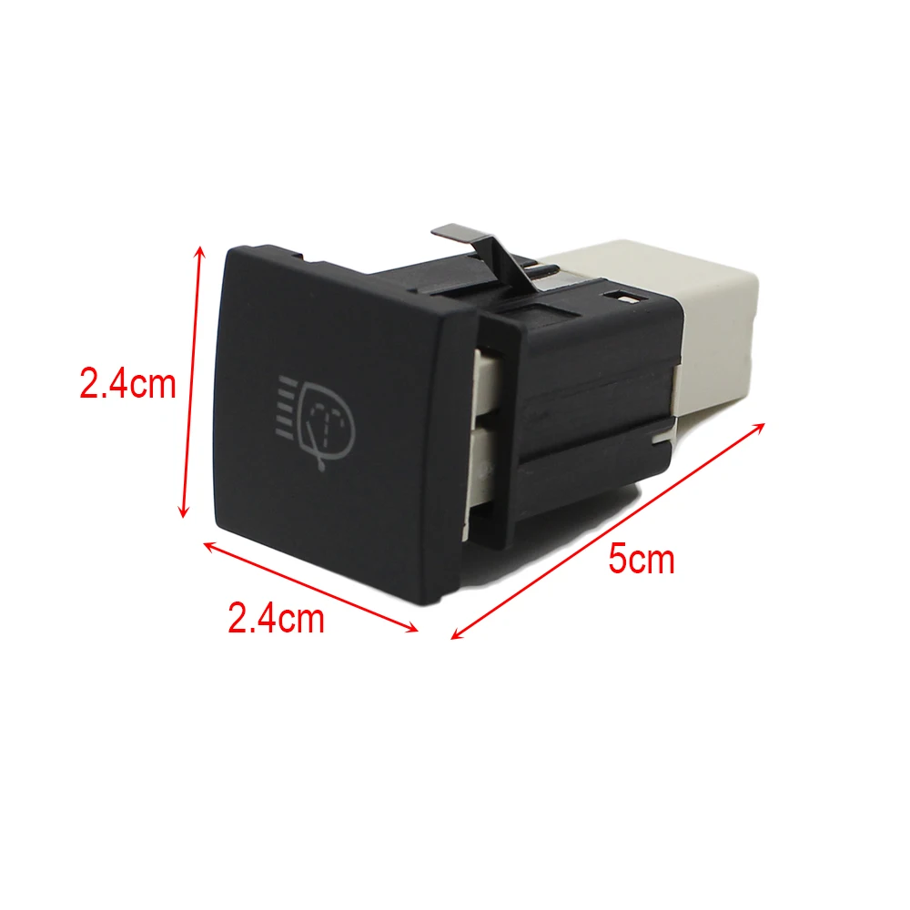 Rote LED-Tagfahrlichter mit Radar, Ein/Aus-Kamera-Spiegelschalter für VW Golf 6, Jetta 5 MK5, Caddy, EOS, Scirocco – Detail 1
