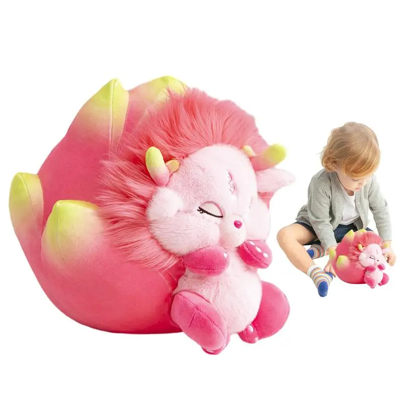 Dragonfruit Dragon Plush Cartoon Dragonfruit Dragon Plush Pillow 22cm Cartoon Cushion Fruit Animal Shaped Toy Pretend