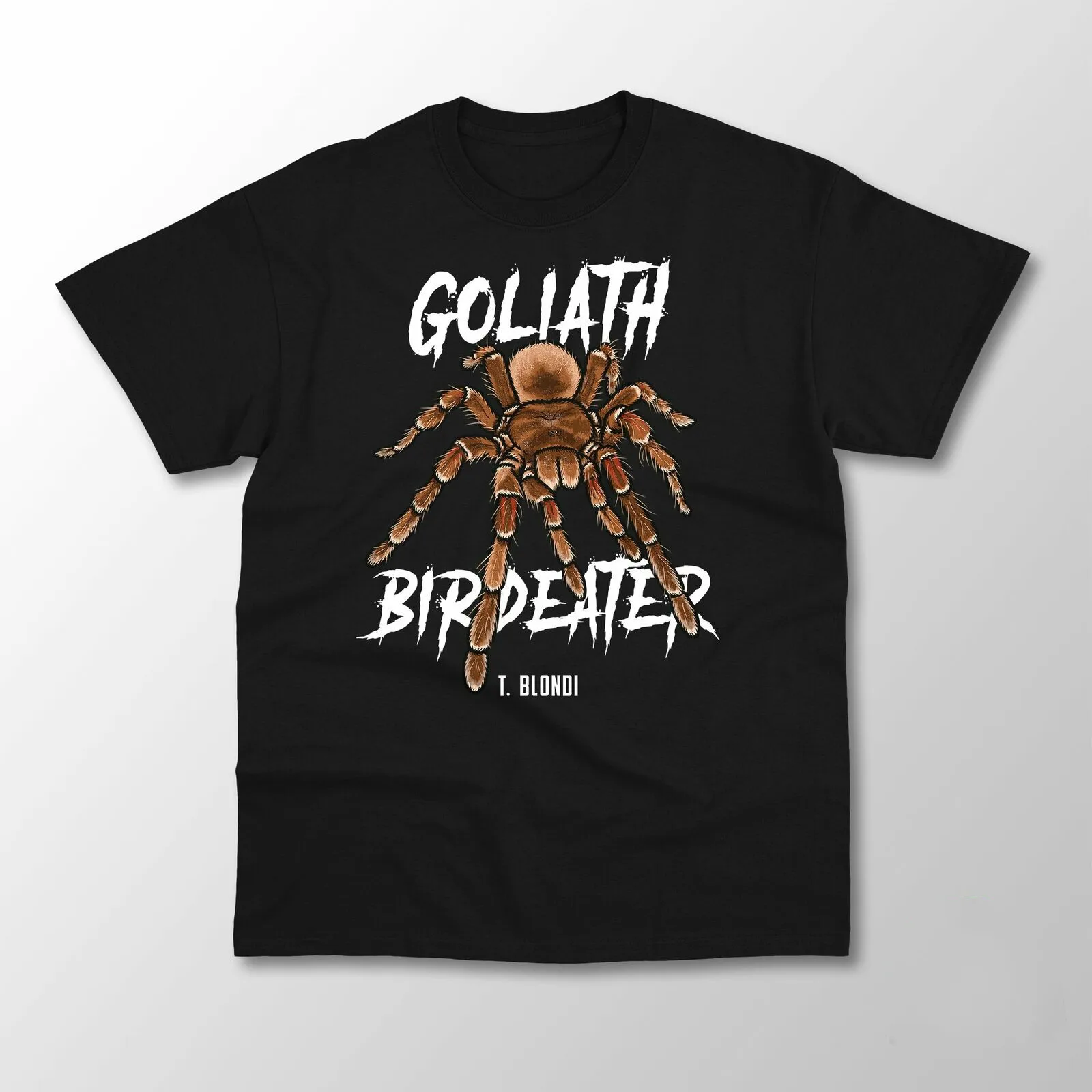 Goliath Birdeater Tarantula. Novel Insect Spider T Shirt. High Quality Cotton, Large Sizes, Breathable Top, Loose Casual T-shirt