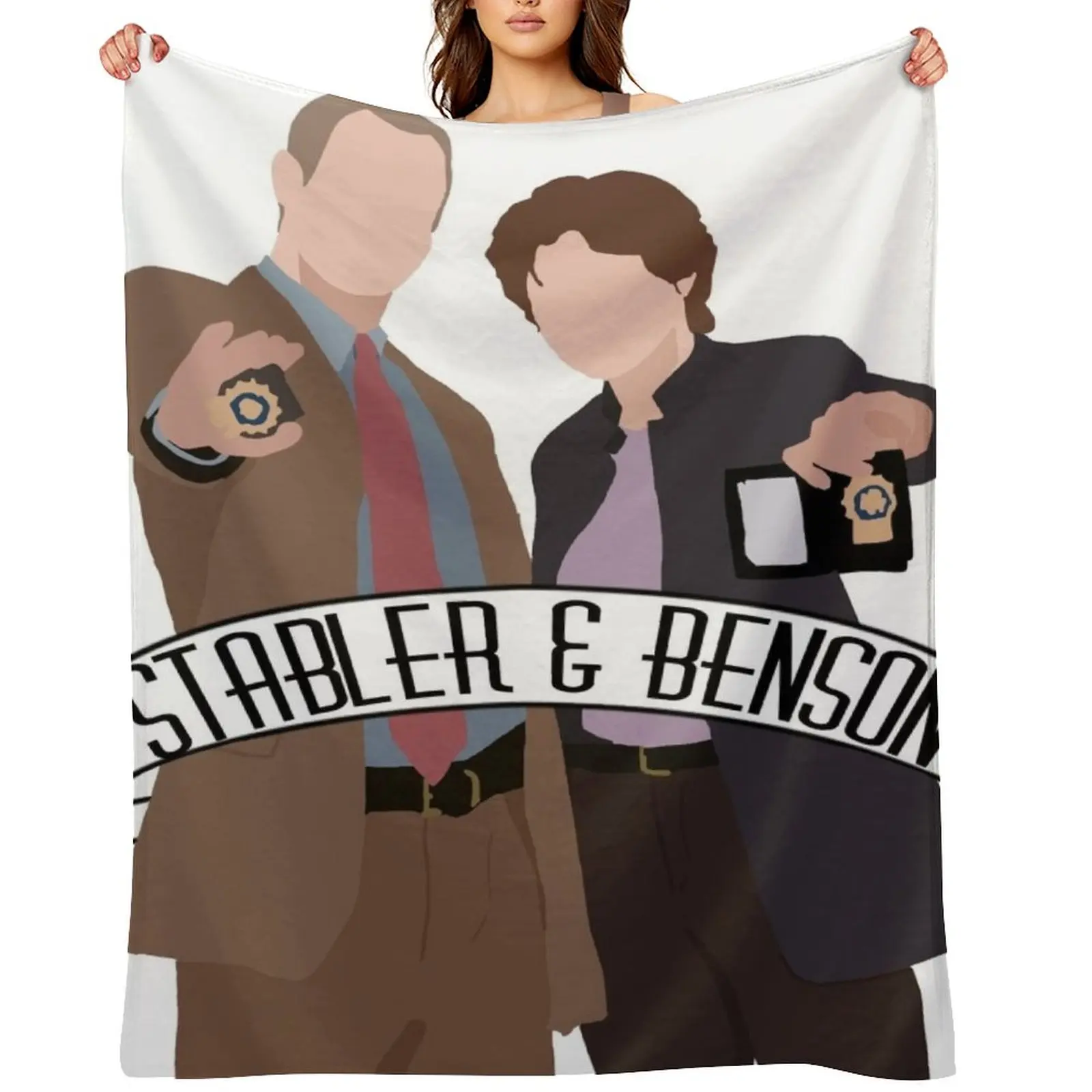 

Detectives Stabler and Benson Throw Blanket bed plaid Moving Flannel Fabric Luxury Brand Blankets