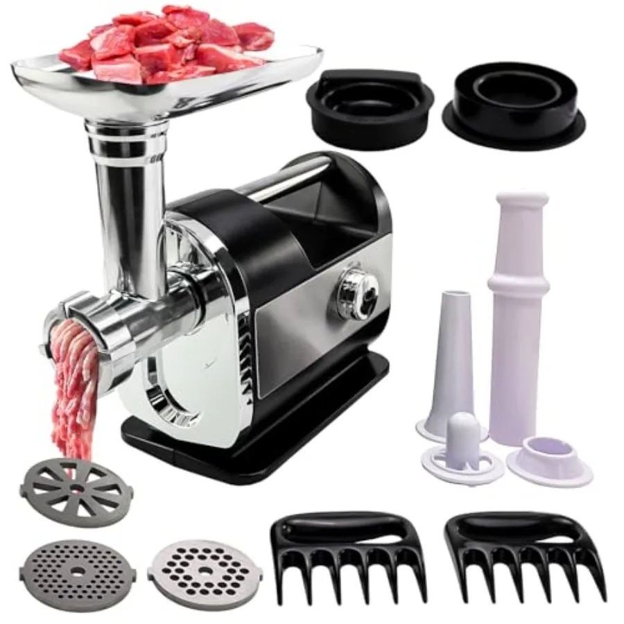 Электрическая мясорубка Макс. 3200 Вт, сверхмощная электрическая мясорубка с набором колбас Kubbe и 4 нержавеющими сталью St
