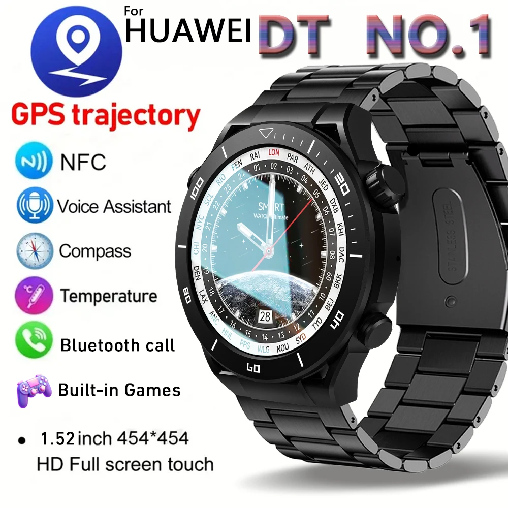 2024 New DTNO.1 DT Ultra Mate Smart Watch Men Wristwatch Bluetooth Call Compass GPS Route Tracking NFC ECG 100+ Sports Mode+Box