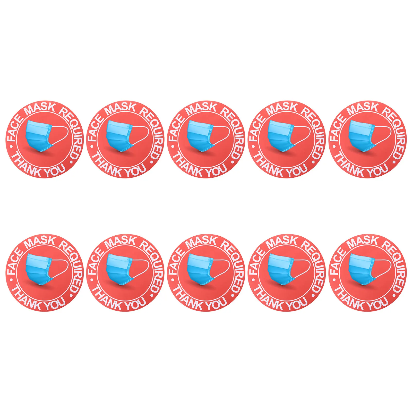 

PVC Waterproof Stickers Face Mask Required Sign Decals Grease Proof Scratch Resistant Public Safety Wall Sticker