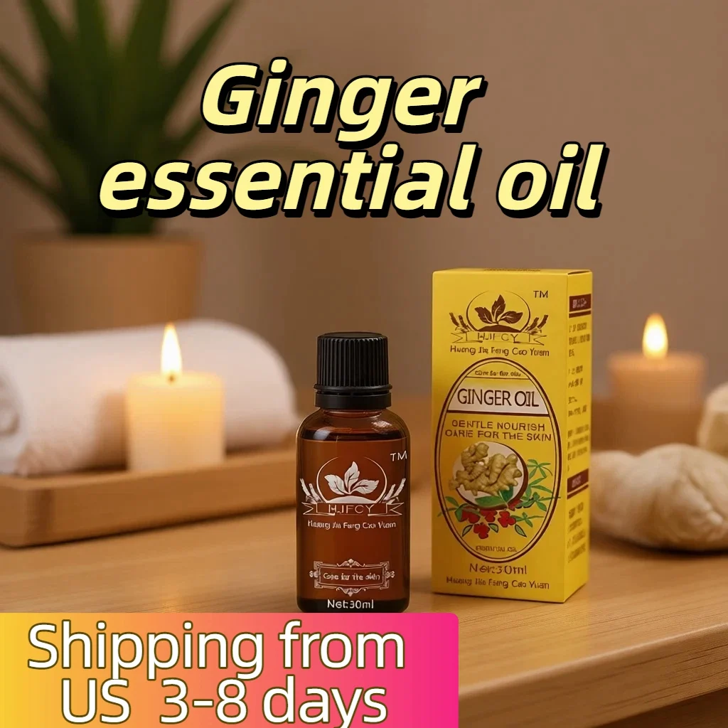 3Pc Ginger Plant Essential Oil SPA For All Skin Types Body Massage Moisturizing Nourishing Body Care Oil 30ML