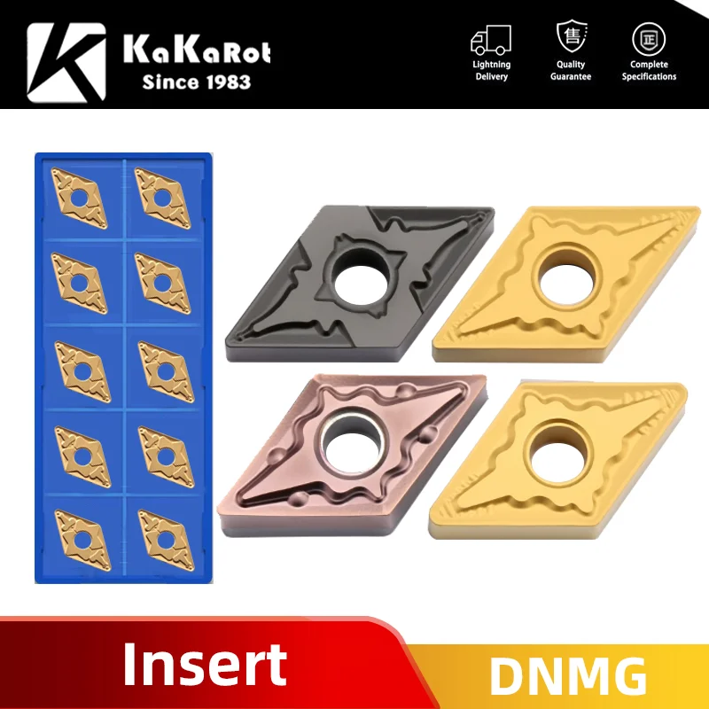 Kakarot Carbide Insert DNMG150404 MA TM BM BF DNMG 150408 DNMG150604 DNMG150608MA Turning Tools Stainless Steel CNC Lathe Cutter