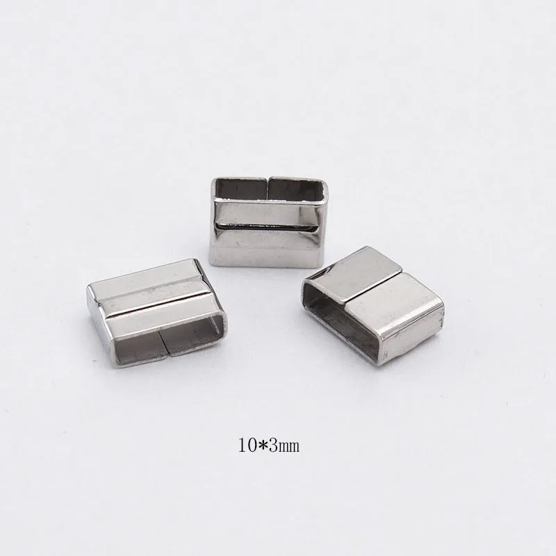 Stainless Steel Curved Tube Connector For Bracelet Bangle Metal Flat Steel Spacer Tube For Jewelry High Polished Wholesale100pcs