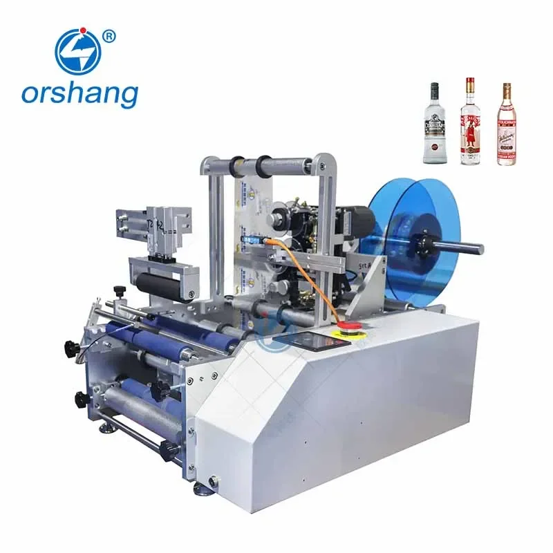 Factory Professional Big Machine Semi Automatic Round Bottle Labeling Machine Round Bottle Label Applicator