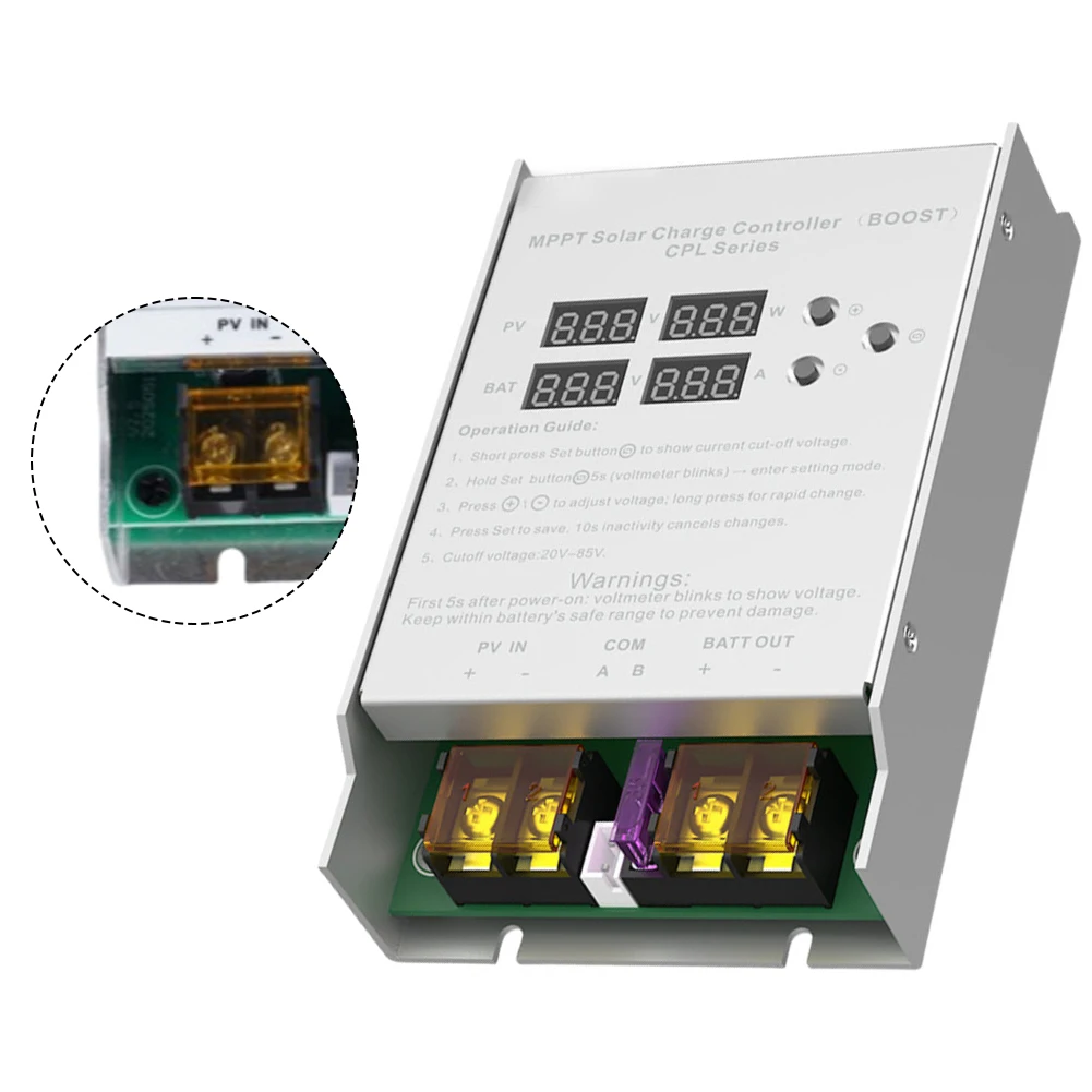 

600W MPPT Solar Boost Controller Charger IP65 Waterproof Dust Resistant Solar Panel Charging For Golf Cart Electric Vehicle