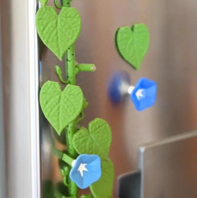 Morning Glory Fridge Magnets 3D Printed Ivy Fridge Magnet Plant Decorative Refrigerator Magnets Home Decoration