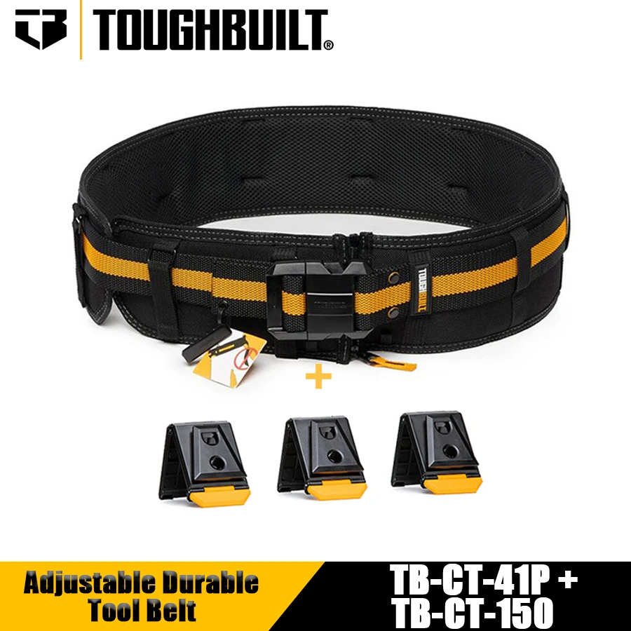 TOUGHBUILT Tool Belt Quick-hanging Construction Belt 3pcs Belt Buckle Tool Accessories TB-CT-41 TB-CT-41P TB-CT-42 TB-CT-150