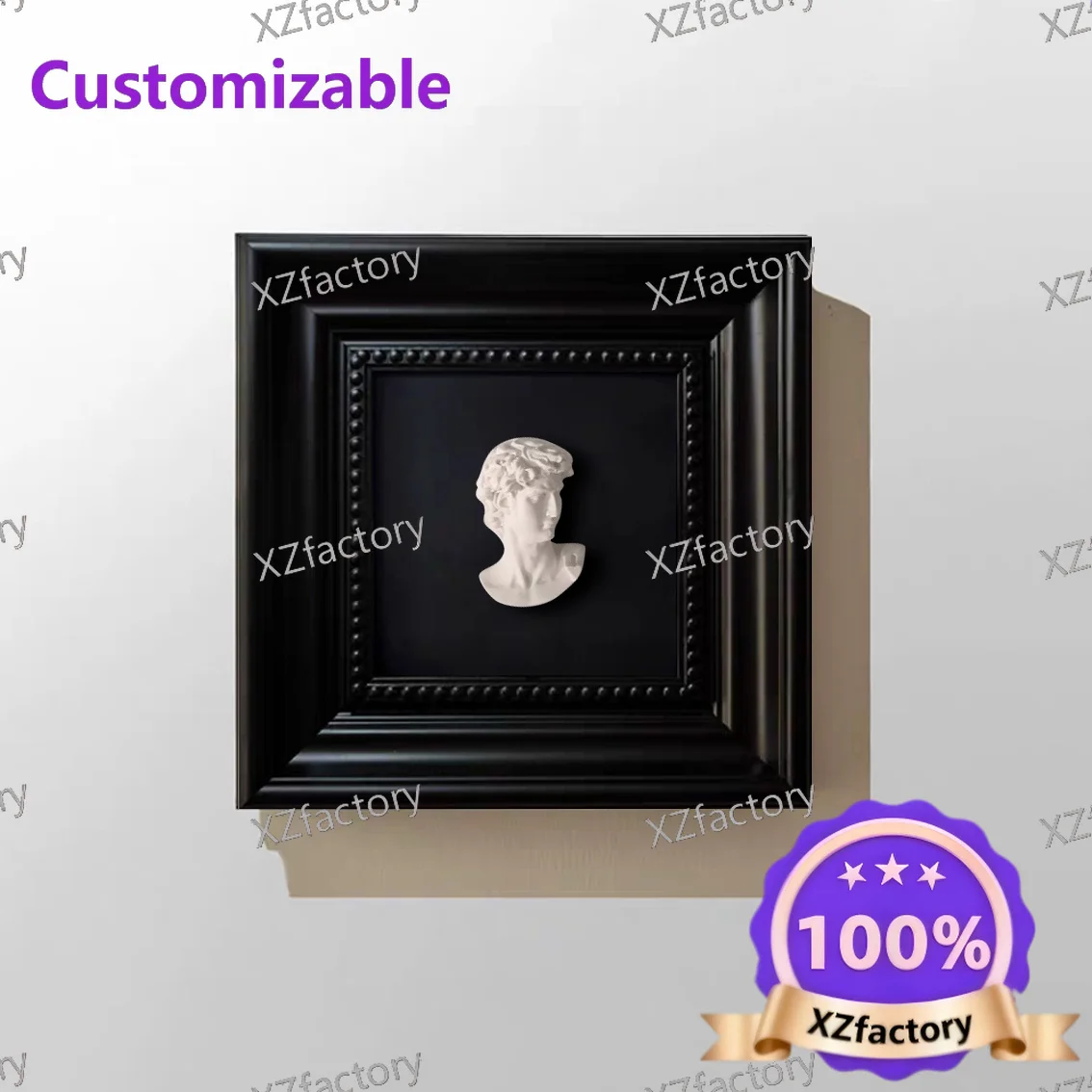 

Factory Direct 2026 Top RatedFrench antique decorative painting, advanced sense, ancient Greek character head plaster mural, liv