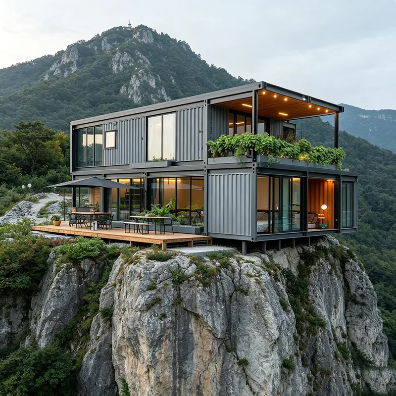 Customized Security Prefabricated 20Ft 40Ft Container Expandable House 5 Bedroom Prefab Price Movable Home Granny Flat