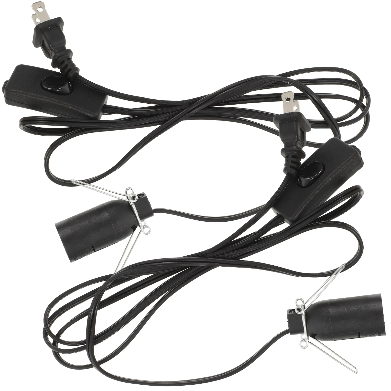 2 Pcs Light Socket Cord Replacement for Christmas Village Decor Inline Button Control Light Accessories