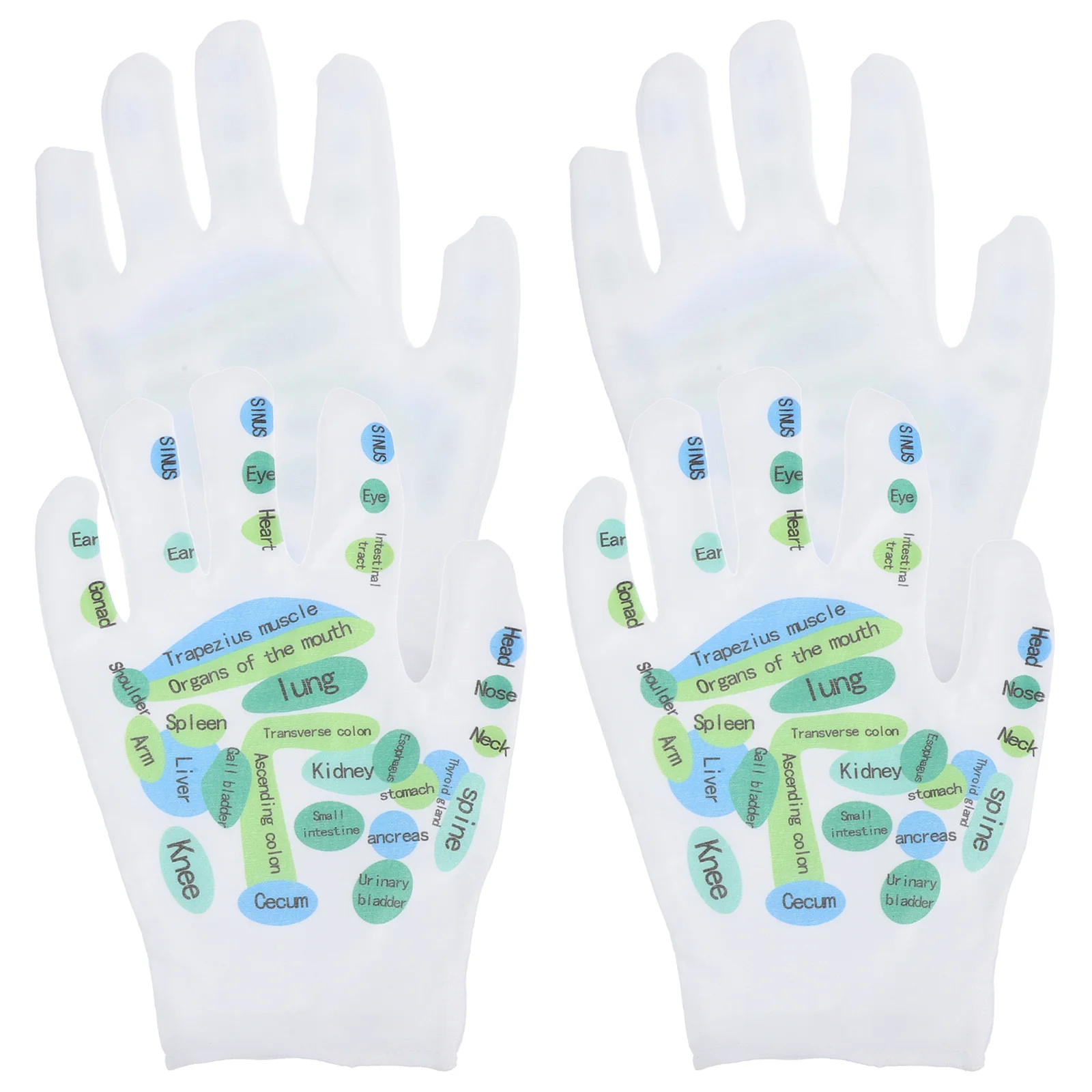 

2 Pairs Acupressure Massage Gloves Socks Cotton White Polyester Foot Massager for Men Women foot massage tool feet massage foot