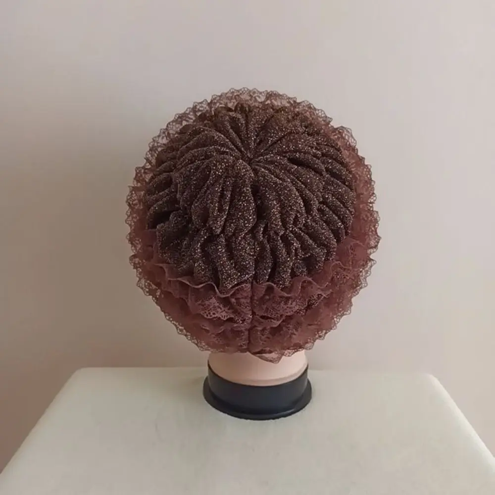 新しいレースラップ女性ターバン帽子通気性アクリル繊維ヘッドバンドキャップメッシュ化学療法帽子夏