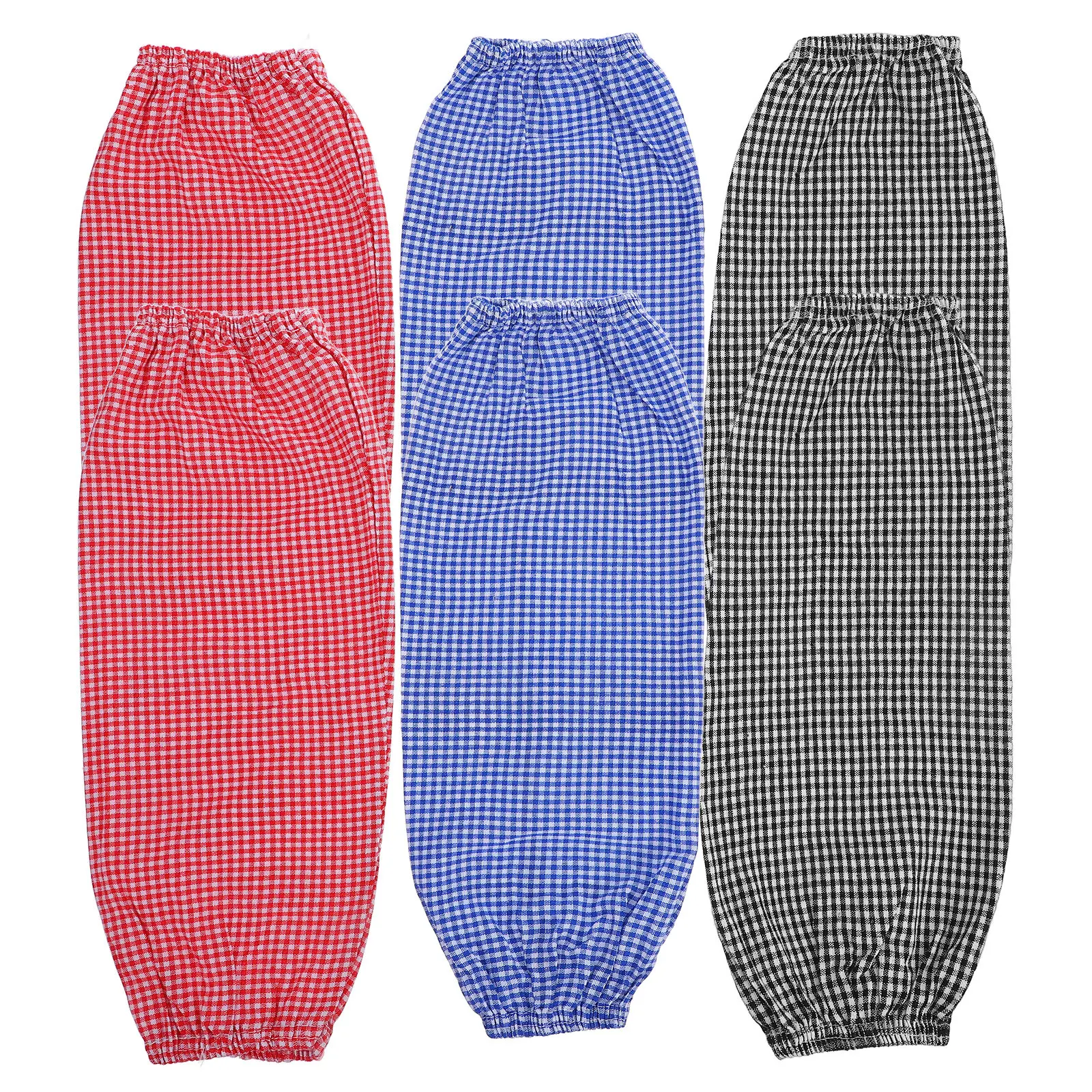 

3Pairs Kitchen Arm Oversleeves Oil Proof Cotton Protective Sleeves for Cooking Dish Washing Painting Cleaning Gardening