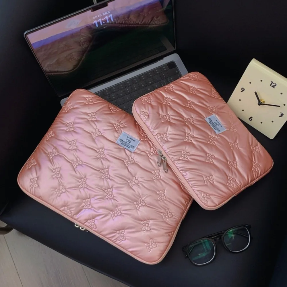 

Glossy Bow Cartoon Laptop Bag Shockproof Portable Tablet Sleeve Bag Waterproof Cute Girl Computer Bag Girls/Lady/Women