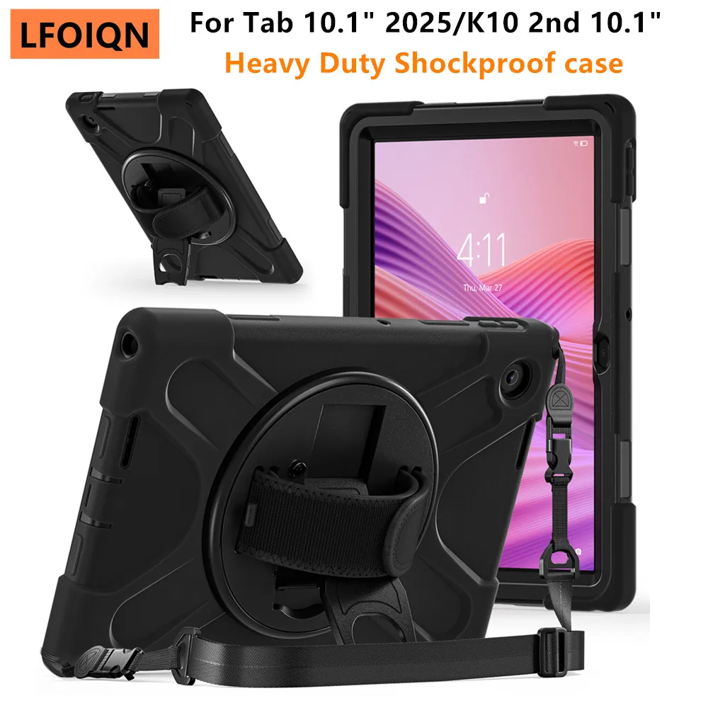 

LFOIQN 360° Rotating Rugged Case For Lenovo Tab 2025 TB-311FU 10.1 inch K10 2nd TB311XU 10.1" K10C Tablet Stand Shockproof Cover
